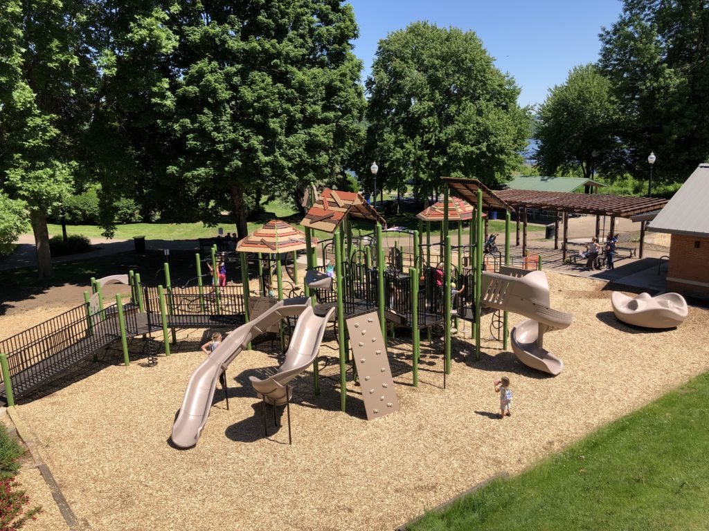 Minnesota Inclusive Playground at Pioneer Park in Stillwater, MN