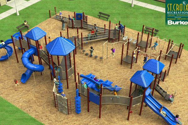 Top View CAD Rendered Playground