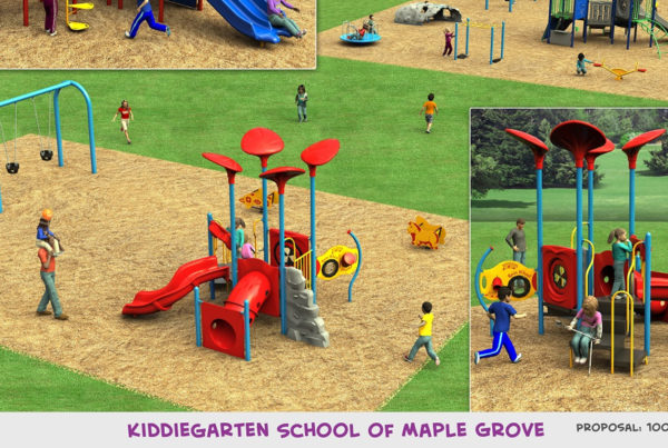 Children's Playground Equipment at Kiddiegarden School, Maple Grove, MN