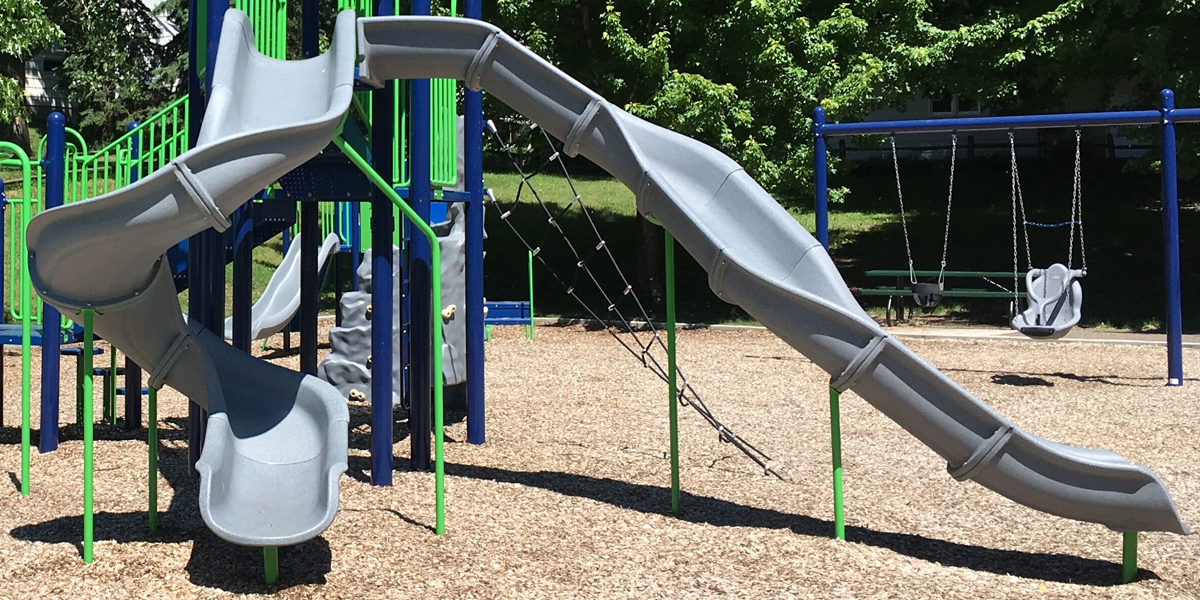 Gray Playground Slides