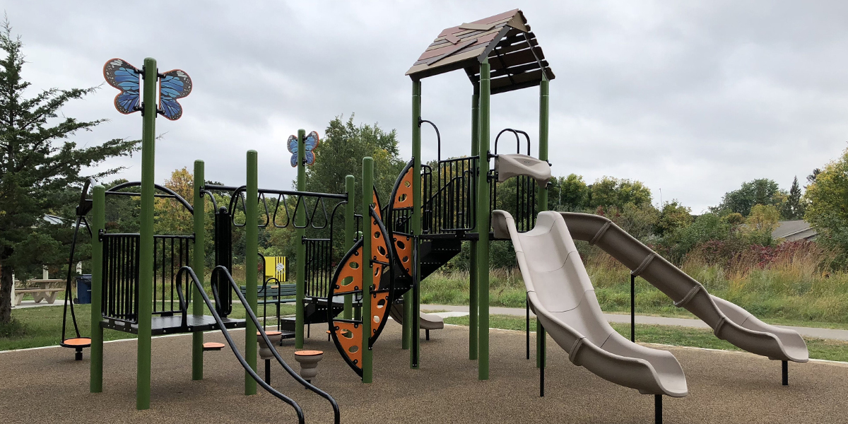 Nature Themed Playground at E & G Noyes Park in Fergus Falls, MN
