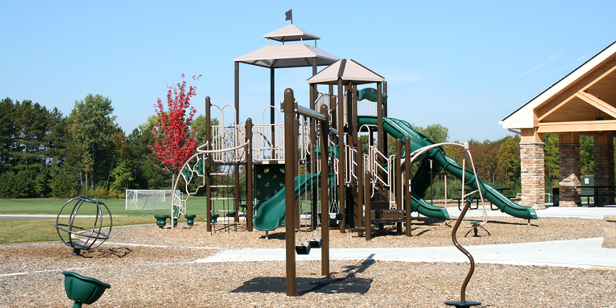Playground Equipment Plastic Green Slides