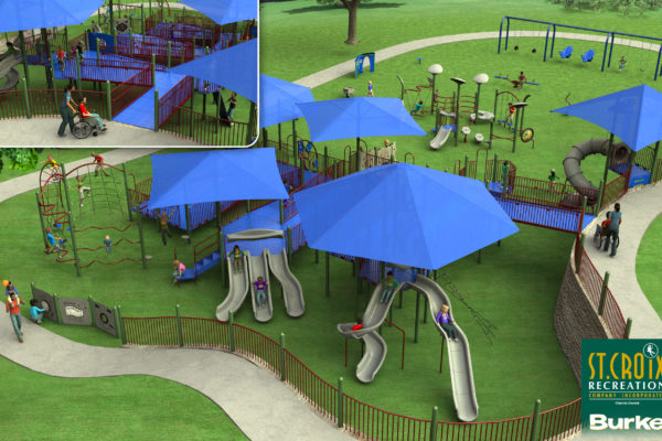 Playground Illustration With Ramps