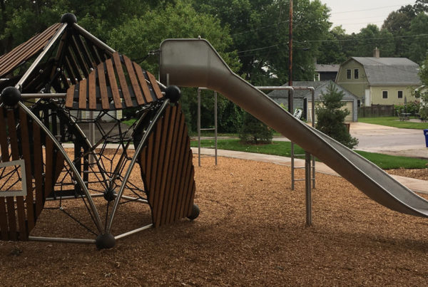 Wooden Playground at May Park - St. Paul, MN